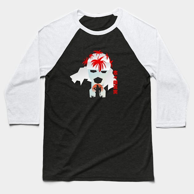 Makoto Shishio Negative Space Baseball T-Shirt by ahmadzakiramadhan